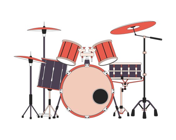 Drum Set  イラスト