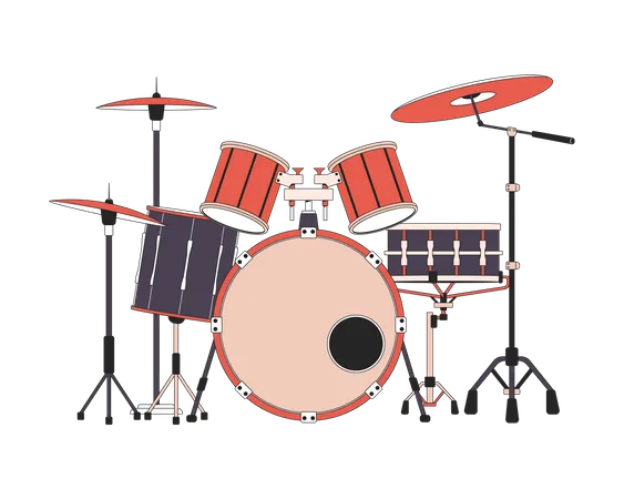 Drum Set  イラスト