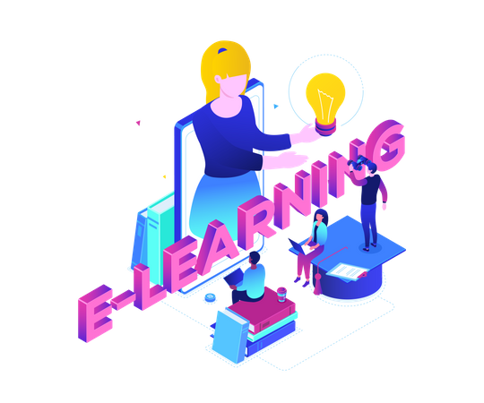 E-learning  イラスト