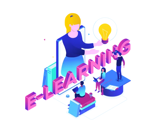 E-learning  イラスト