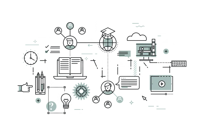 E learning  イラスト