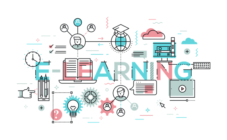 E-learning  Illustration