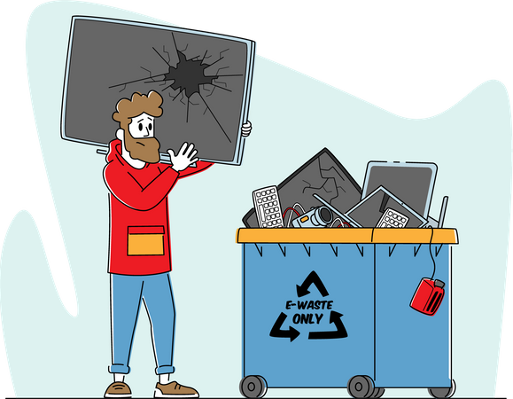 E-waste Recycling  Illustration