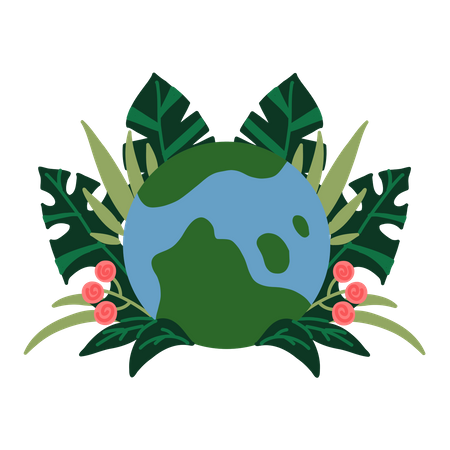 Earth and Plants  Illustration