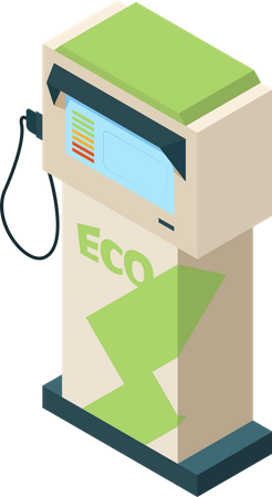 Eco charging station  Illustration