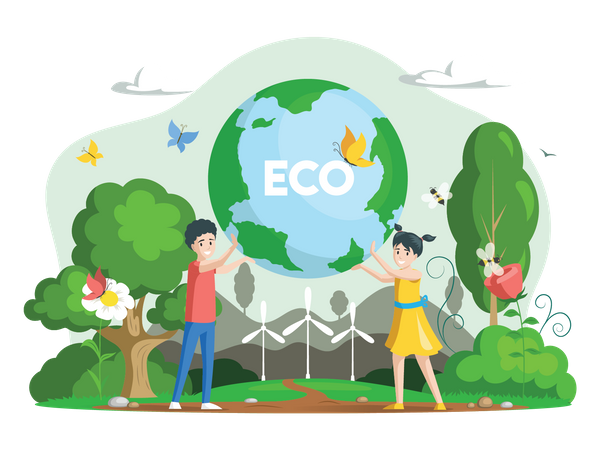 Eco Friendly Energy  Illustration