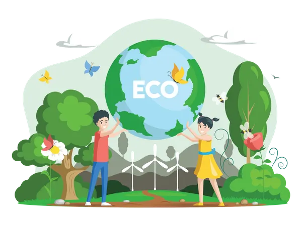 Eco Friendly Energy  Illustration