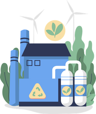 Eco friendly industries  Illustration