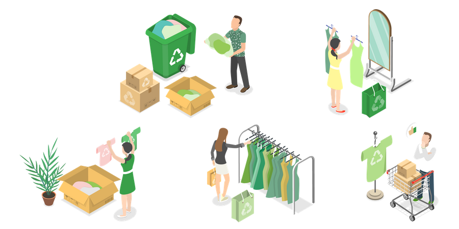 Eco Friendly Store  Illustration