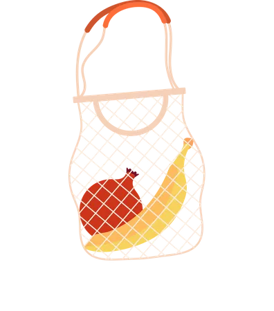 Eco-friendly textile bag  Illustration