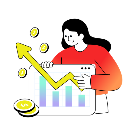 Discussão sobre crescimento econômico em reunião  Ilustração