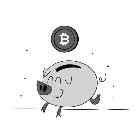 Economia de bitcoin  Ilustração