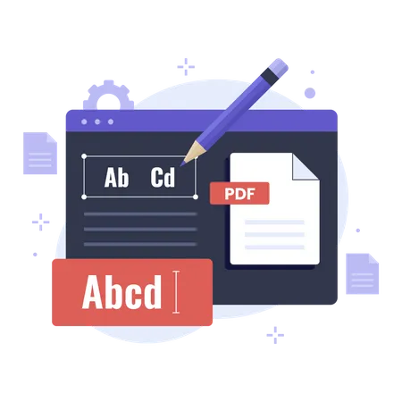 Edit Pdf document  일러스트레이션