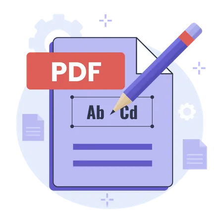 Edit Pdf file  일러스트레이션