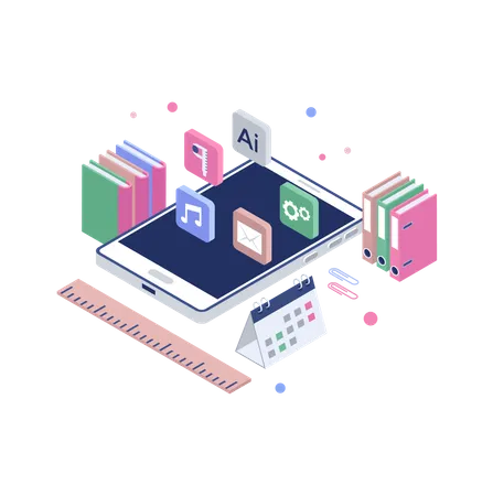 Educational apps  Illustration