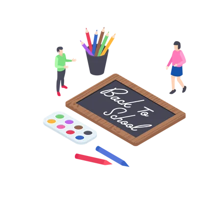 Educational Stationery  Illustration