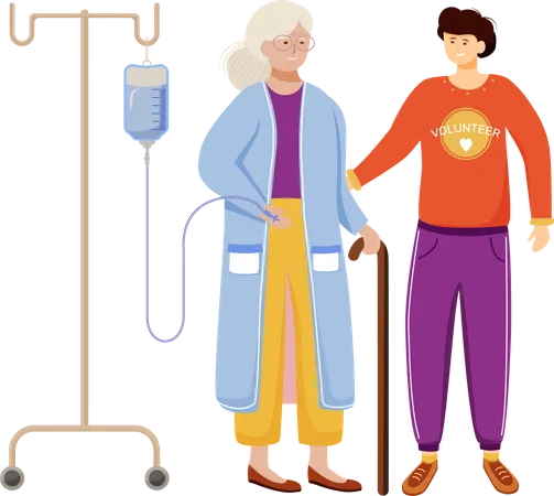 Elderly care  Illustration