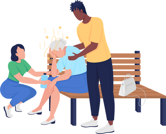 Elderly care  Illustration