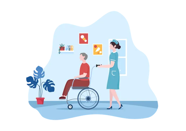 Elderly Care Services  Illustration