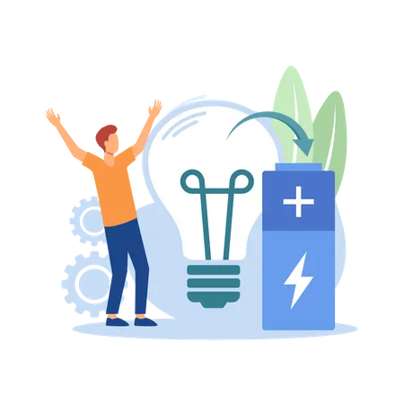 Electric battery  Illustration