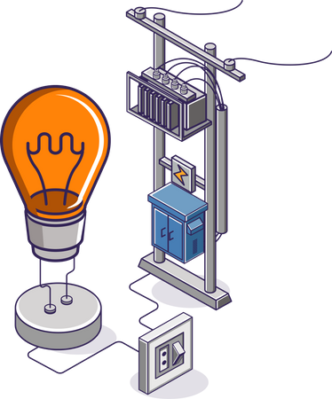 Electrical panels and switches  Illustration