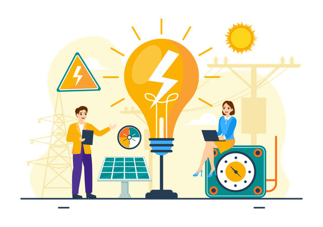 Electricity Energy  Illustration