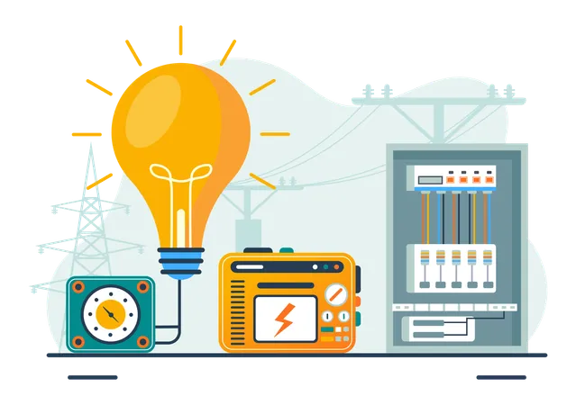 Electricity Energy Service  Illustration