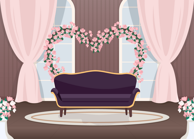 Elegant wedding photozone  イラスト