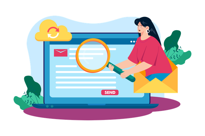 Email service providers offer robust search capabilities for finding specific emails  Illustration