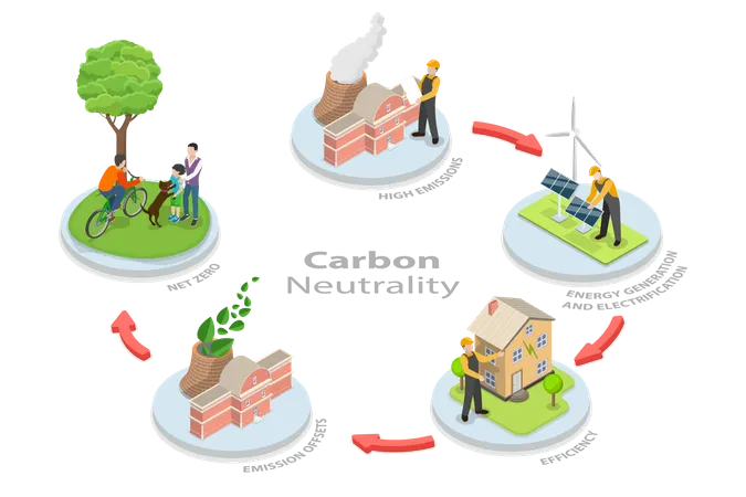 Null Emissionen  Illustration