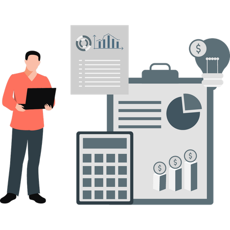 Employee analysis business data  Illustration