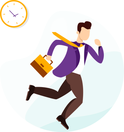 Employee going to office  Illustration