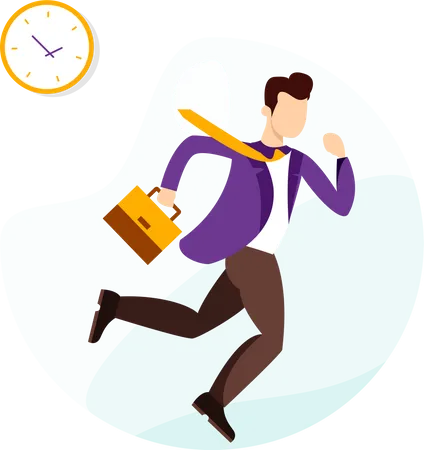 Employee going to office  Illustration