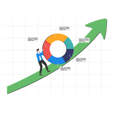 Employee performance development chart  Illustration