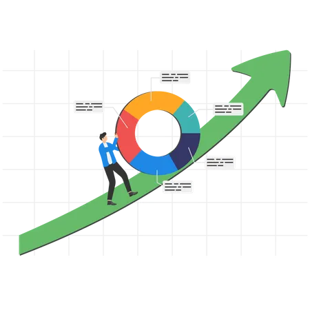 Employee performance development chart  Illustration