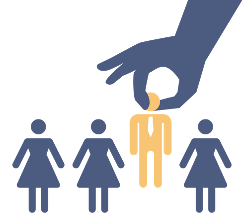 Employee selection based on gender  Illustration