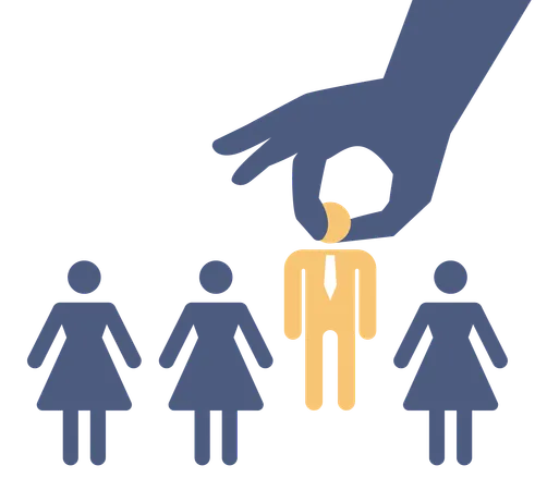 Employee selection based on gender  Illustration