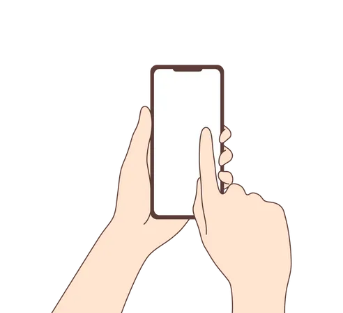 Empty smartphone screen  Illustration