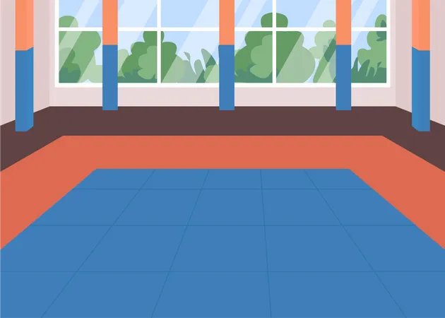 Empty space for kung fu training  イラスト