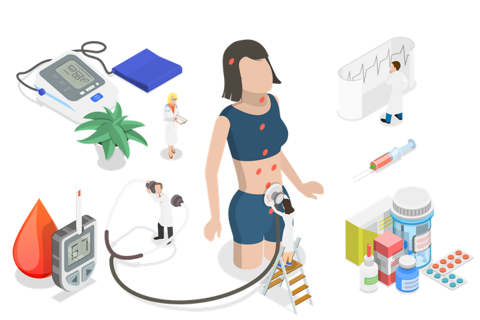 Endokrinologische Diagnostik und Behandlung  Illustration