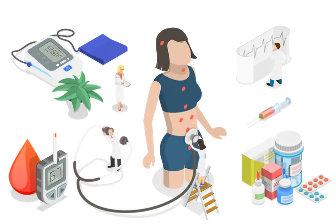 Endokrinologische Diagnostik und Behandlung  Illustration