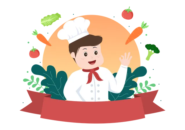 Chef cuisinier pour enfants  Illustration