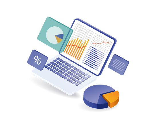 Données d'analyse de la gestion commerciale de l'entreprise  Illustration