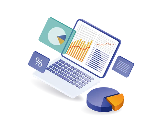 Données d'analyse de la gestion commerciale de l'entreprise  Illustration