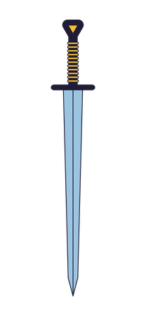 Épée médiévale en acier  Illustration