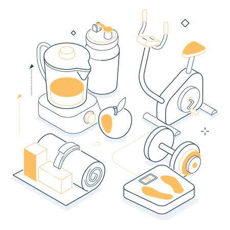 Equipamento de ginástica  Ilustração