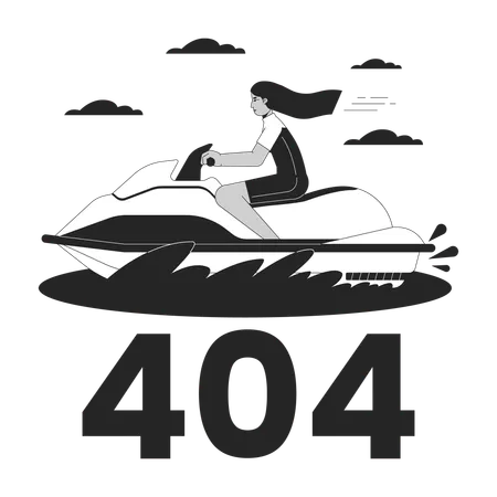 Erro de pilotagem de jet ski 404  Ilustração