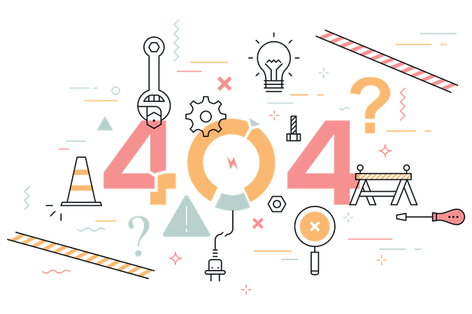 Error 404  Illustration