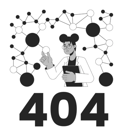 Error científico de biología molecular 404  Ilustración