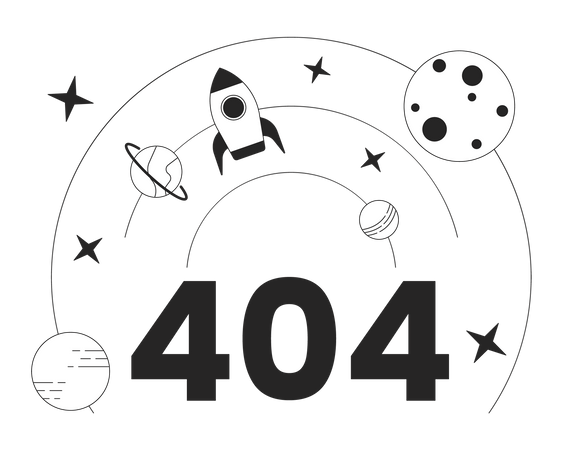 Error 404 de la ciencia espacial  Ilustración